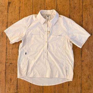 REI cream hiking shirt